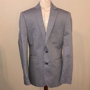 Express Photographer Fitted Gray Blazer 36 R
